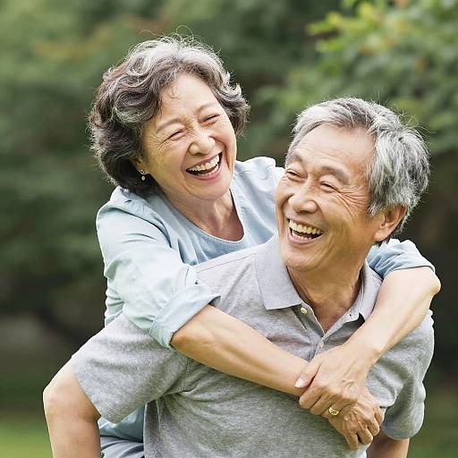 Playful Senior Couple in Natural Light