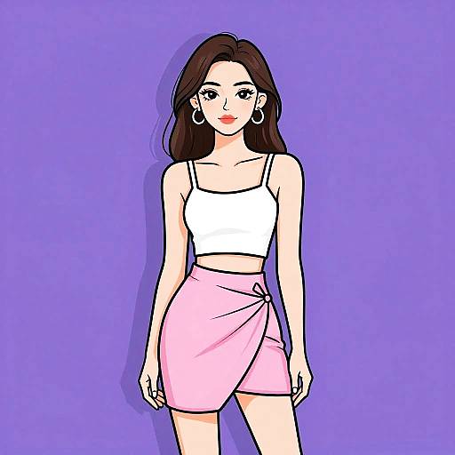 Trendy Woman in Stylish Outfit