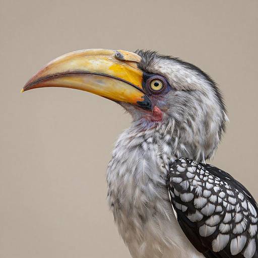 Vibrant Hornbill Close-Up in Natural Light
