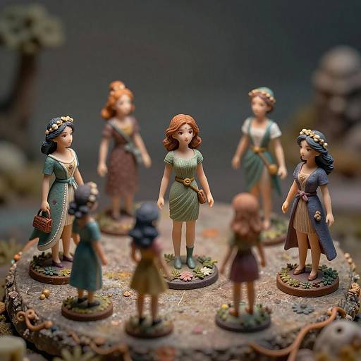 Intricate Micro Fetish Figurine Scene