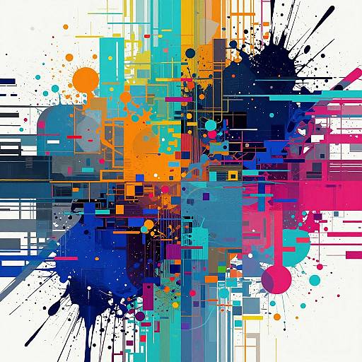 Urban Futuristic Abstract Art Fusion