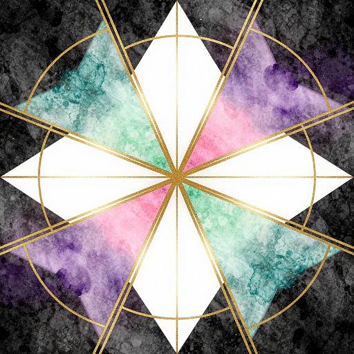 Vibrant Abstract Geometric Triangles Artwork