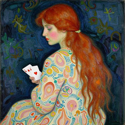 Post-Impressionism Redhead Women Patterns