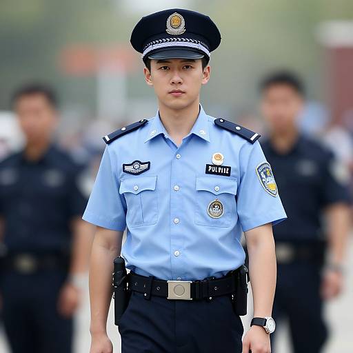 Realistic Photo of Male Police Officer