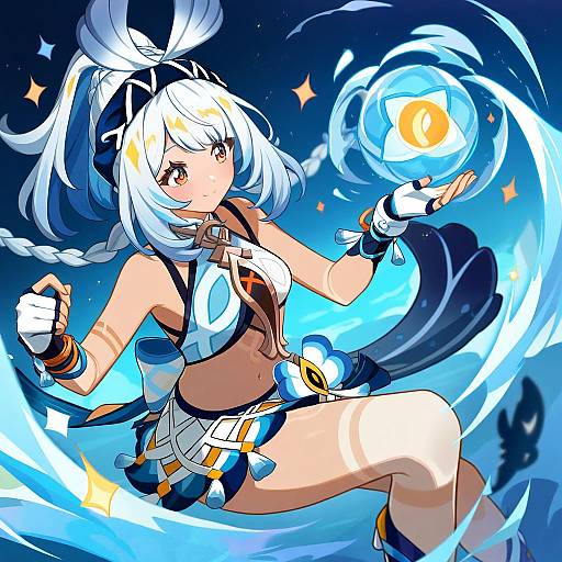 Illustration of Mualani (genshin impact), genshin impact in the style of Kokomi (aniesuakkaman)