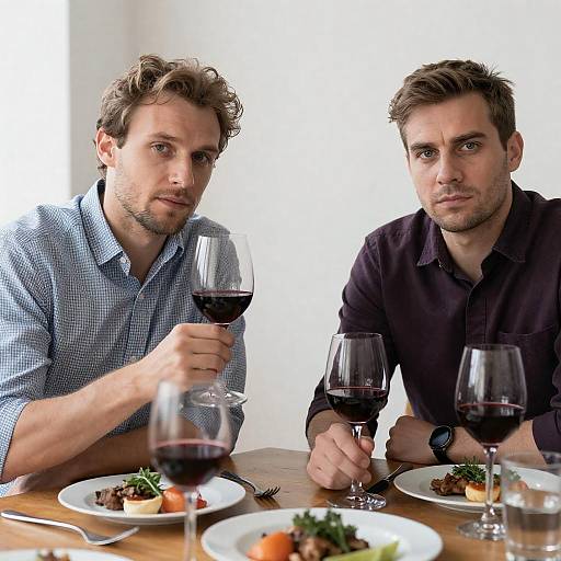 Dining Table Conversation with Wine