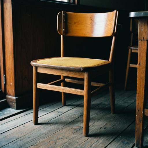 Rustic Wooden Chair on Wooden Floor