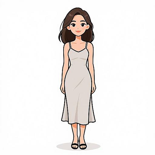 Smiling Woman in Minimalist Slip Dress
