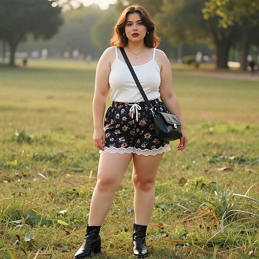 Plus-Size Woman in Casual Chic Style