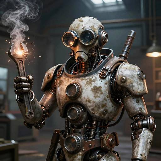 Steam-Powered Mech Engineer Portrait