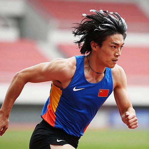 Dynamic Athlete Action Shot