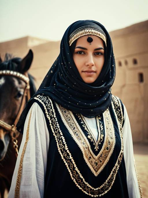 Cinematic Portrait of Arabian Fashion