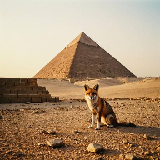 Desert Fox Near Great Pyramid of Giza