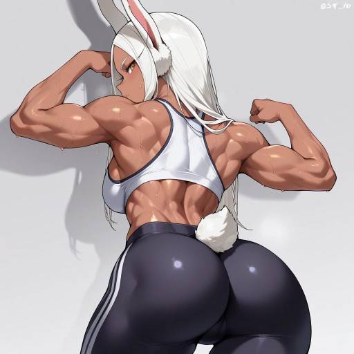 Dark Skinned Rabbit Girl in Yoga Pants