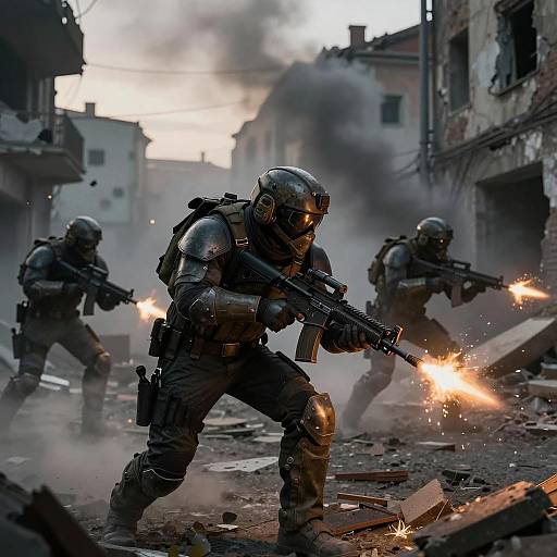 Covert Soldiers in War-Torn European City