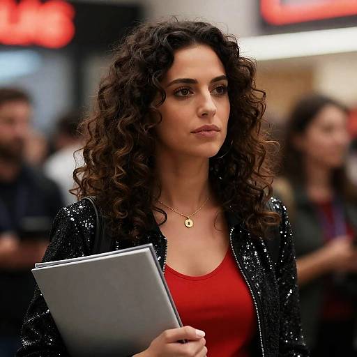 Stylish Woman in a Vibrant Setting