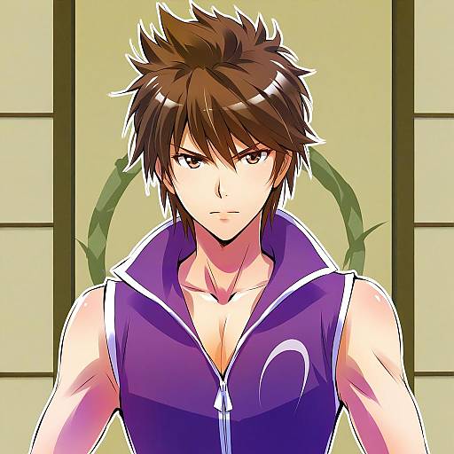 Illustration of Mouri motonari (sengoku basara), sengoku basara in the style of Iesupa