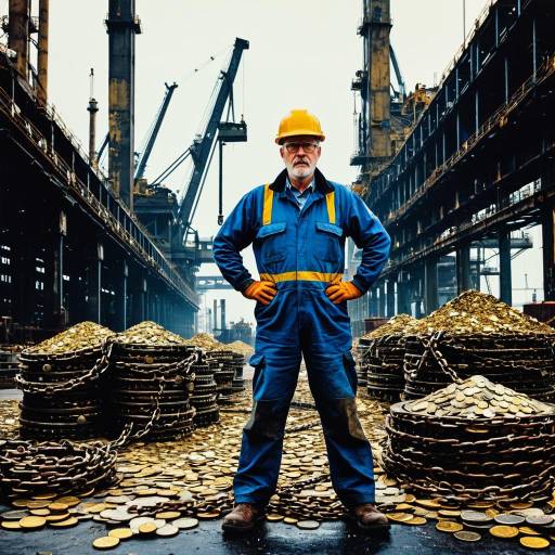 Resilient Dockyard Workers in Steadman's Style