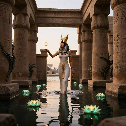 Isis: Submerged Temple at Dawn