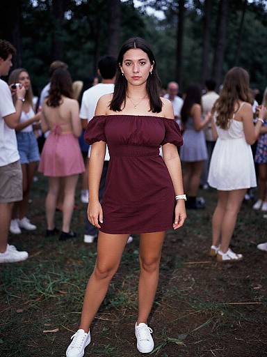 Elegant Woman in Forest Celebration