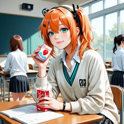 Vibrant Cowboy Shot of Enthusiastic Schoolgirl