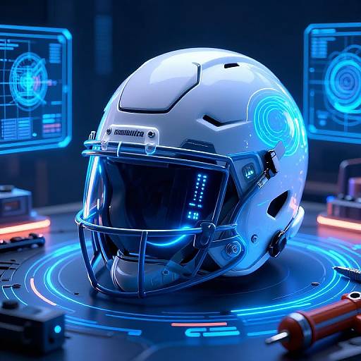 Futuristic Cyberpunk Football Helmet Builder