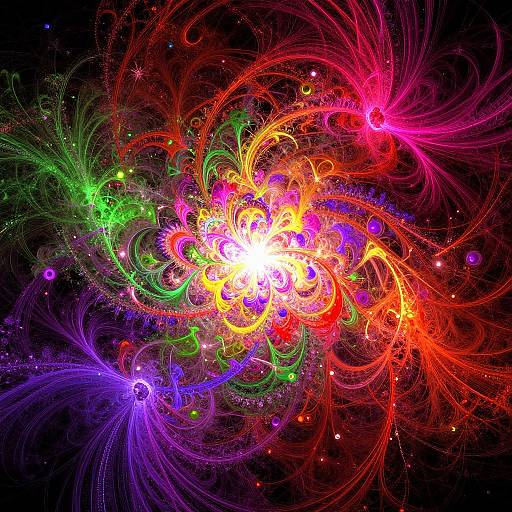 Abstract Fractal AI Art Explosion