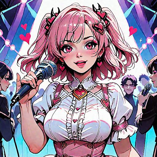 Demon Idol Girl Singing on Stage