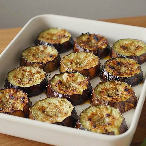 Golden Baked Eggplant Slices Dish