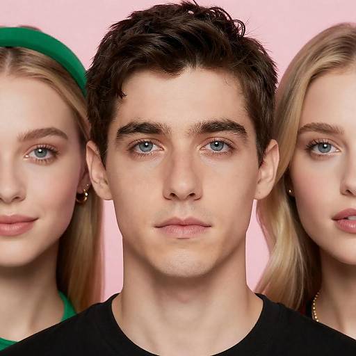 Close-Up Portrait of a Stylish Trio