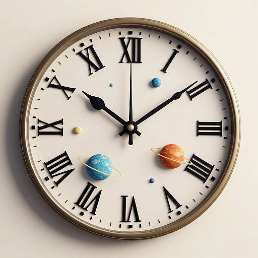 Cosmic 3D Clock with Celestial Orbits