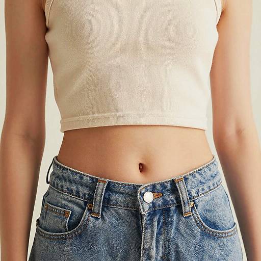 Teen Girl Belly Button Close-Up
