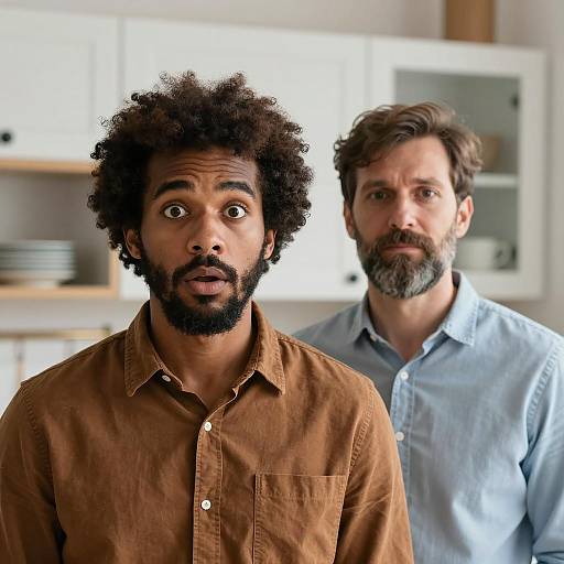 Surprised Expression in the Kitchen