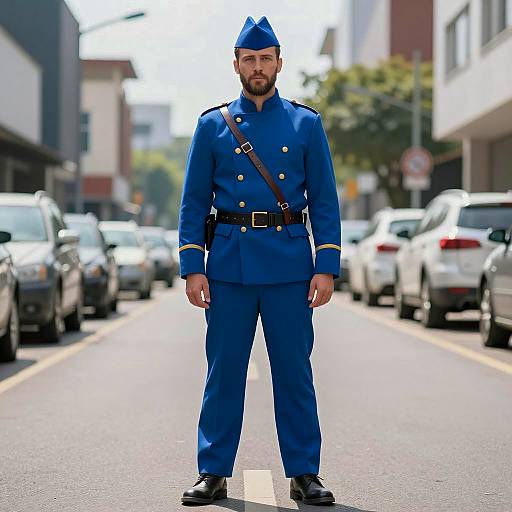 Realistic Blue Sergeant Pepper Costume Portrait