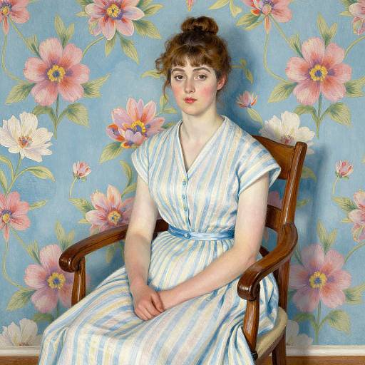 Impressionist Woman in Floral Setting