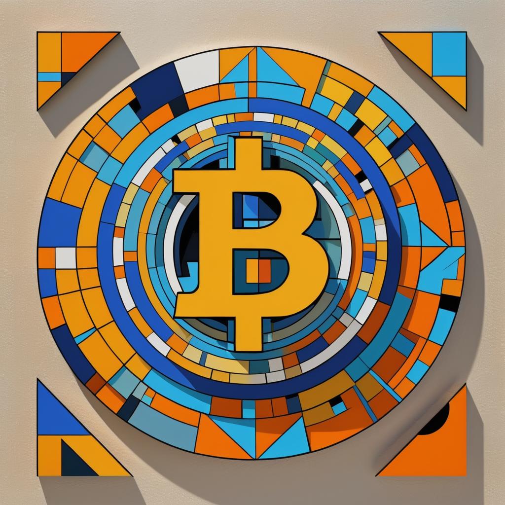 Cubist Bitcoin Logo Inspired by Picasso