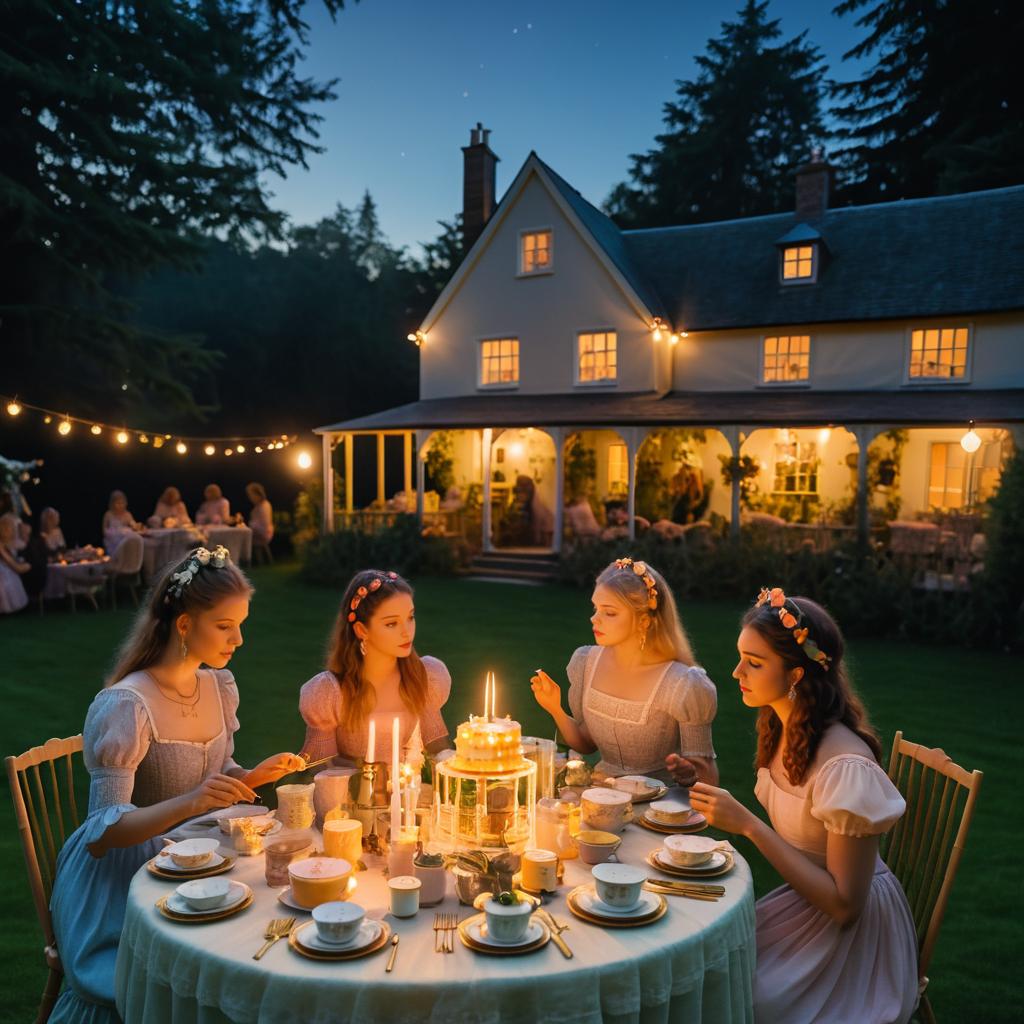 Charming Kitsch Dinner Party at Dusk