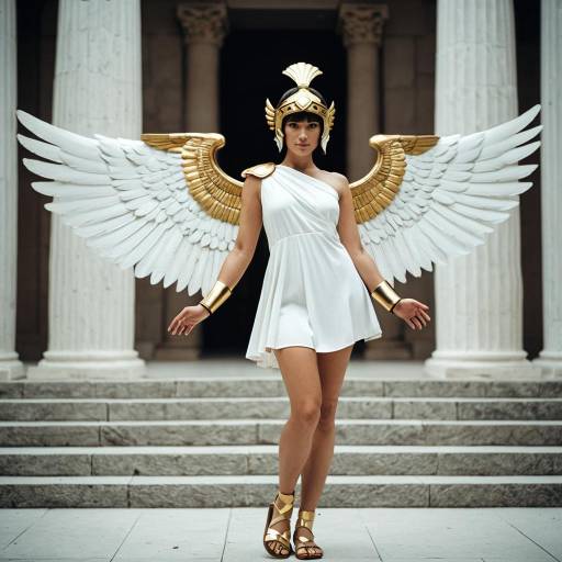 Elegant Hermes Cosplay with Winged Accessories