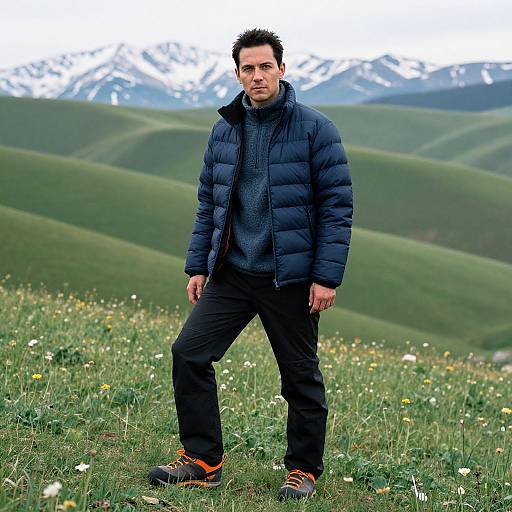 Man in Outdoor Winter Gear