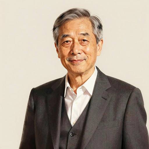 Tall Distinguished 68-Year-Old Professor Caricature