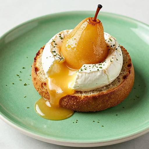 Caramelized Pears on Baked Brie