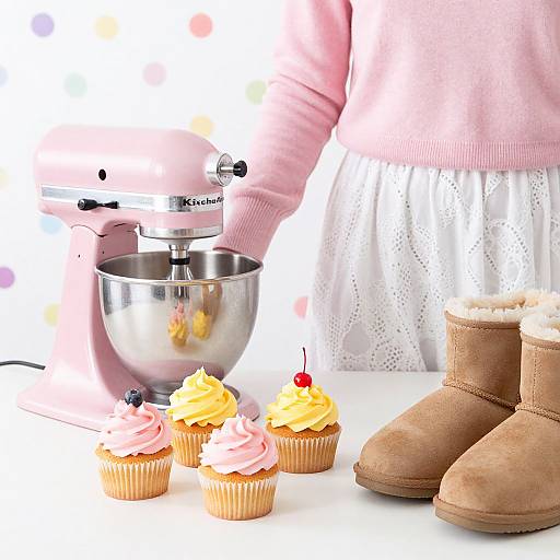 Pastel Cupcakes with KitchenAid Mixer