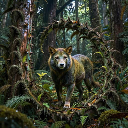 Realistic Fractal Forest Animal Masterpiece