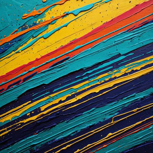 Vibrant Abstract Canvas with Texture