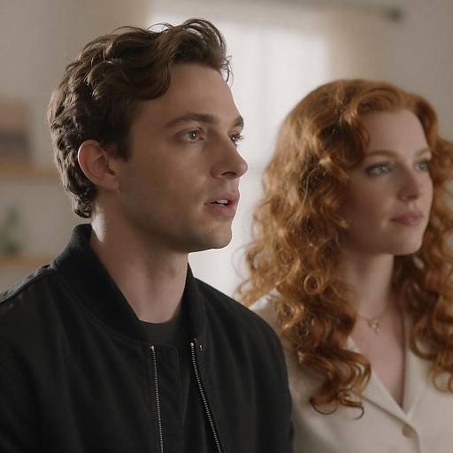 Close-up of Man and Woman Indoors