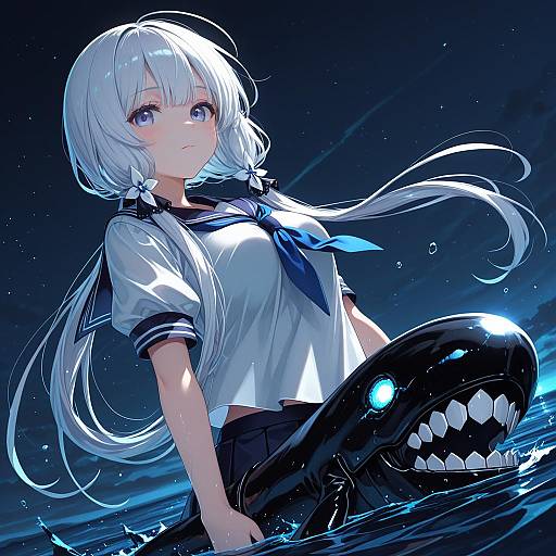 Illustration of Ha-class destroyer, kantai collection in the style of Nyori