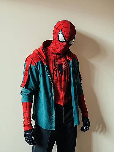 Man in Zombie Hunter Spider-Man Costume