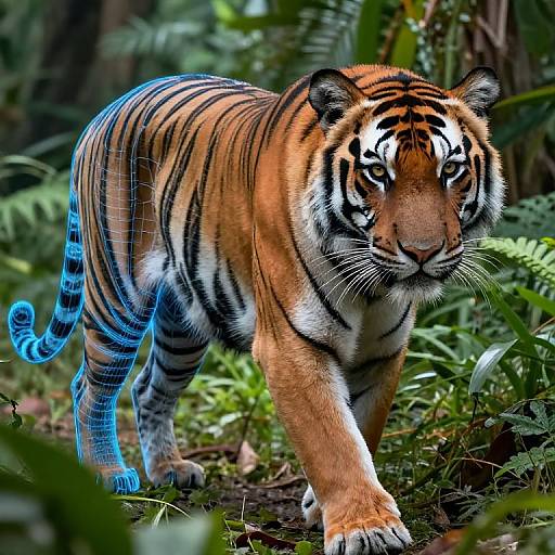 Wireframe to Realistic Tiger Art