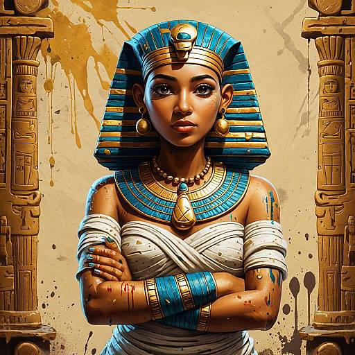 Ancient Egyptian Mummy Girl Cartoon
