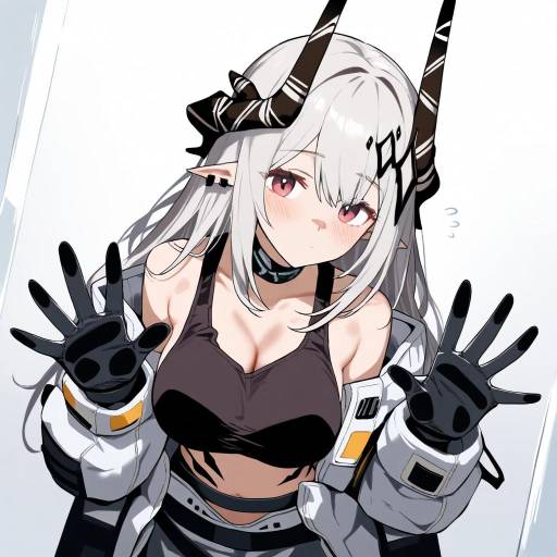 Mudrock from Arknights in Glass Scene